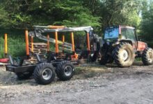 New toy has arrived 🚜🏗#forestry #trailer #bmf #valtra #valmet…